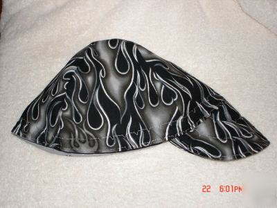 Welding cap hat beanie style reversible - gray flame