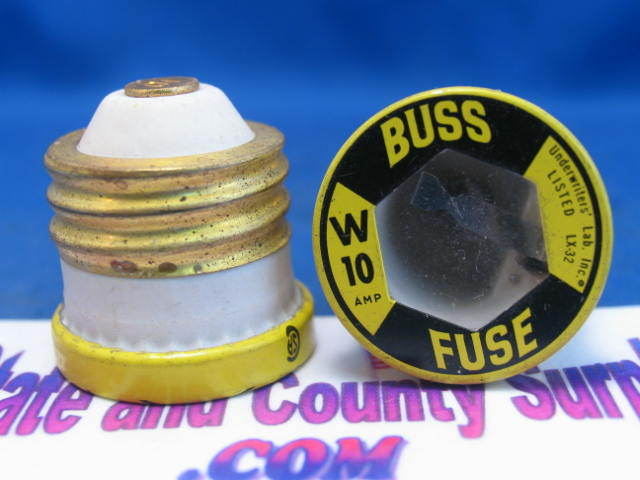 (2) 10 amp screw in buss type w ceramic fuse .... w 10