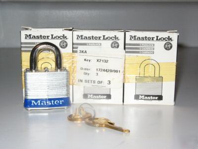 Master lock 3KA set of 3 keyed alike