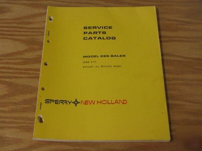 New holland 286 baler parts catalog manual