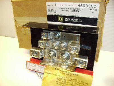 Square d H600SNC groundable neutral assembly 600 amp