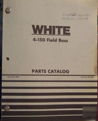 White 4-150 tractor parts manual - original