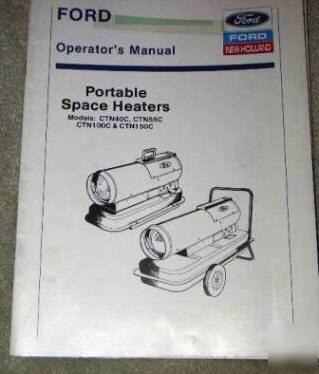 Ford portable space heaters operators manual