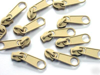 #5 nylon coil zipper sliders long-pull (805) beige 50PC