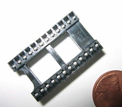 20-pin soldertail ic socket low profile black 20PIN st
