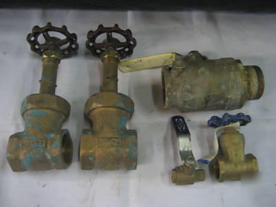Assorted brass valves