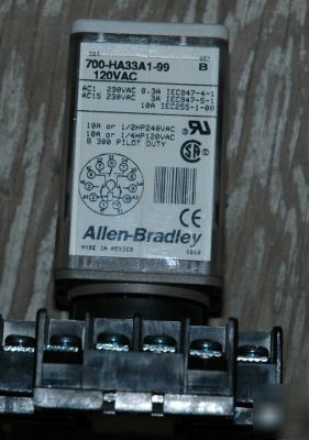 Allen bradley control relay 700-HA33A1-99 120VAC coil