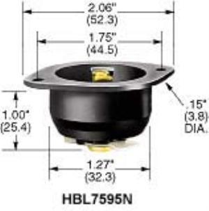 Hubbell HBL7595N twist-lock flanged inlet