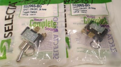 New 2 selecta toggle switch SS206S-bg 20 amp