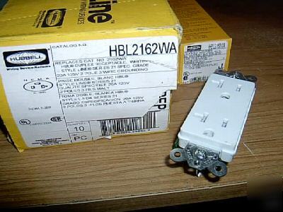 10 hubbell style line 21 duplex receptacles HBL2162WA 
