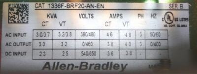 Allen bradley 1336F-BRF20-an-en ac drive vfd excellent