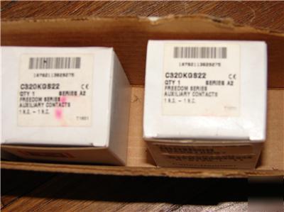 Cutler hammer auxiliary contacts C320KGS22 lot of 2 