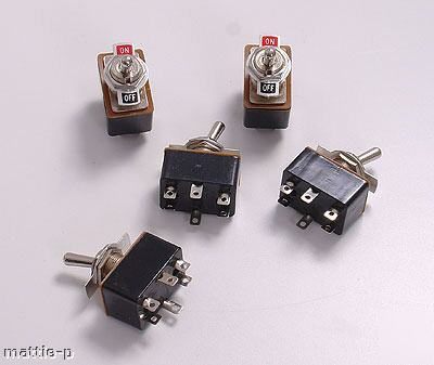 Dpdt toggle switches - standard size with solder tags