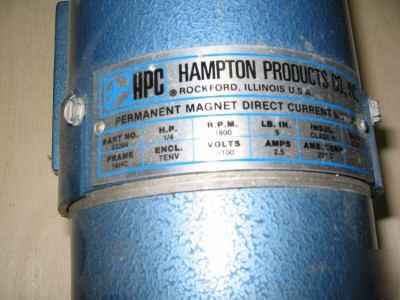 Hampton products dc tach generator