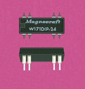 Lot (13) magnecraft 12VDC spst dip relays 0.5 amp 