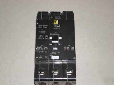 Square d EDB34070 70AMP 3POLE 480V circuit breaker