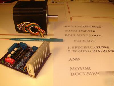 Stepper motor 906 oz-in & bipolar pwm microstep driver