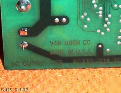 Van dorn injection molding pc board PC330-038 warranty 