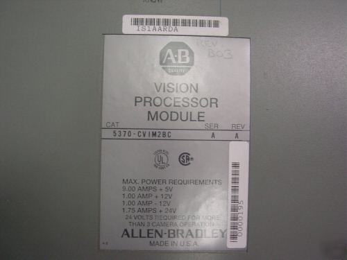 Complete allen bradley vision system 5370-CVIM2BC 