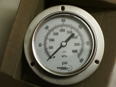 3- MEX3 bourdon haenni stainless steel pressure 600 psi