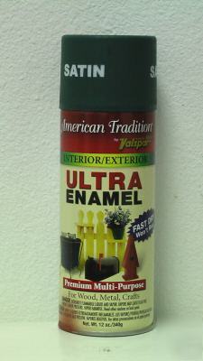 6 cans of american tradition ultra enamel - satin green