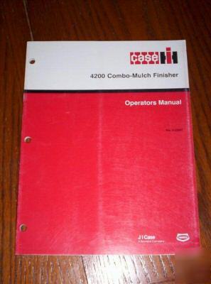 Case ih caseih 4200 combo mulch finisher manual