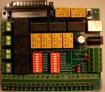Cnc plasma / router stepper motor relay & e-stop board 