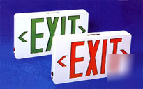 Compact size led exit sign with battery backup