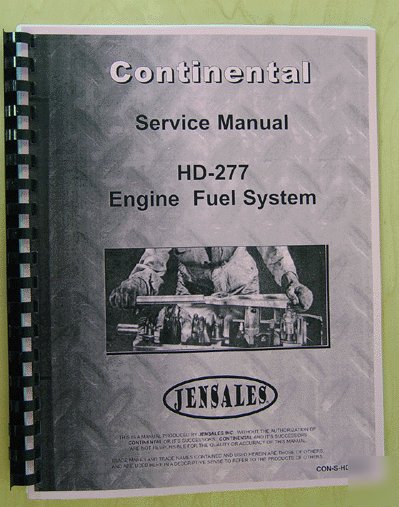 Continental engine hd-277 service manual (con-s-hd 277)