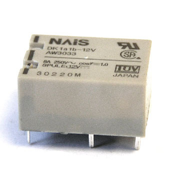 Nais aromat relay 8 amp DK1A1B-12V 2 pc. relays