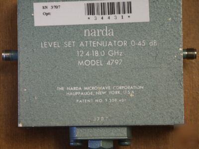 Narda/L3 4797 coaxial miniature variable attenuator 