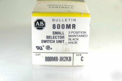 New 4 - - allen bradley 800MR-JH2KB switch knob black