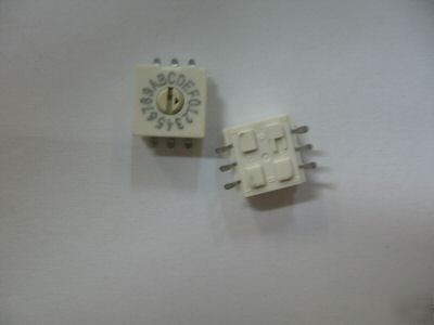 34PCS p/n 94HAB16W ; switch hex type rotary dip smd