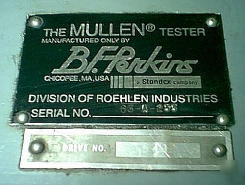 Mullen tester - burst tester for cardboard and textiles