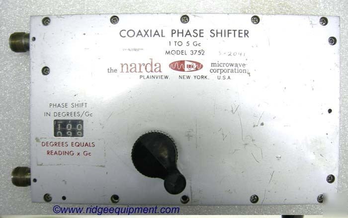 Narda 3752 coaxial phase shifter 1-5GHZ *works great *