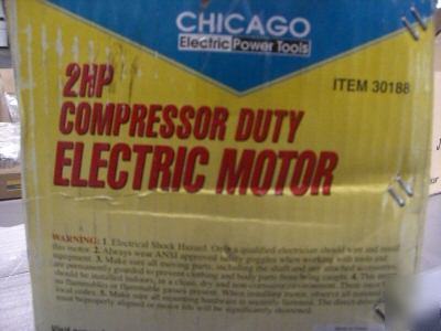 New brand chicago 2 hp compressor duty electric motor