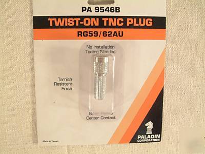 Paladin pa-9546B twist on tnc plug RG9 / 62A - 50 pcs.
