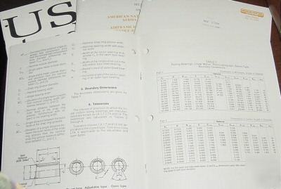 Ansi/afbma book lot: roller bearings, ball, code, plus