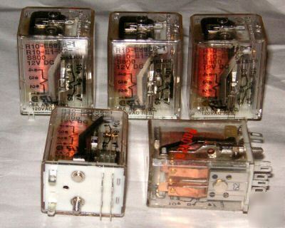 Potter brumfield, dpdt,12VDC relays, R10-E1-X2-S800 (5)