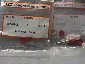 3 itt pomona #3760-2 red binding posts