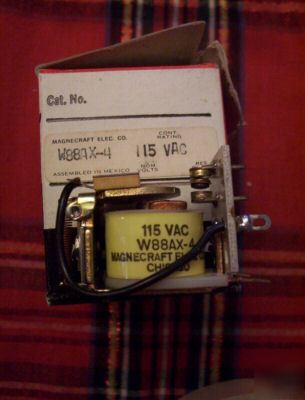 (8) magnecraft relays W88AX-4 115 vac spdt