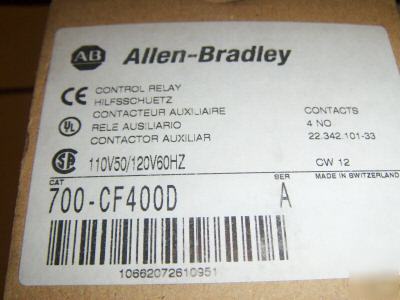 Allen bardley 700-CF400D contactor