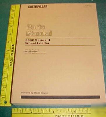Caterpillar 988F series ii wheel loader il parts manual