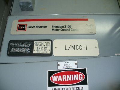 Cutler hammer 2100 series 2000 amp motor control center