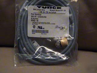 Turck, wk 4T-2/S101/sv, 3-wire eurofast Â® cordset, 