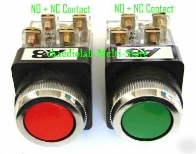 2 pcs momentary pushbutton switch 1NO+1NC each #2002