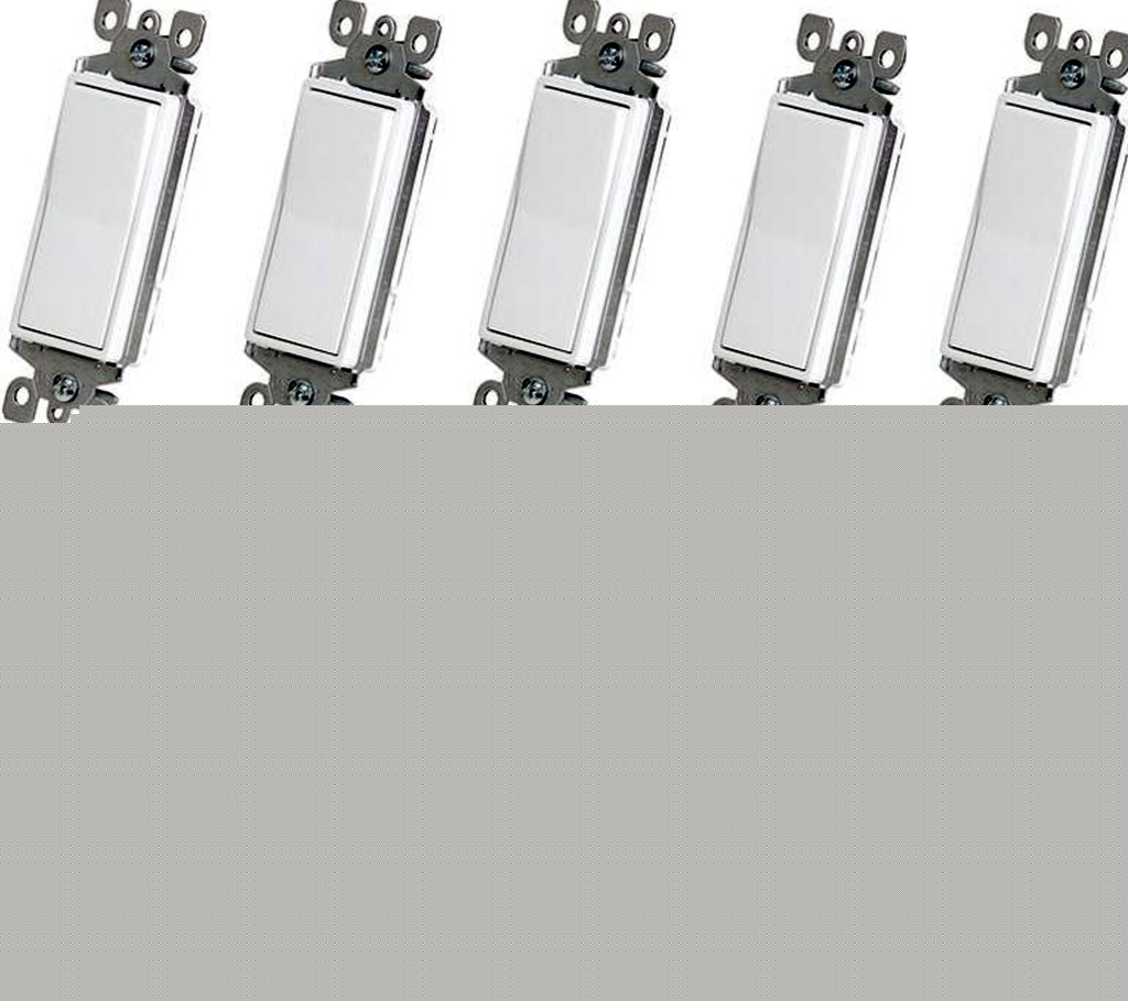 10 decorative single pole decora rocker swithces white