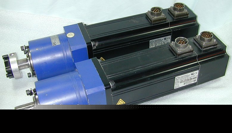 2 control techniques ac servo motors with 5/1 gear box