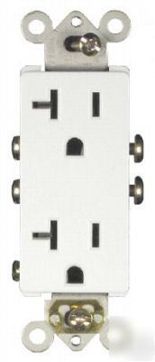 20A amp decorative decora outlet plug receptacle, ivory