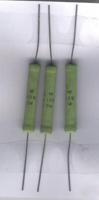 5 watt mallory metal 5.6K ohm film resistor lot of 3